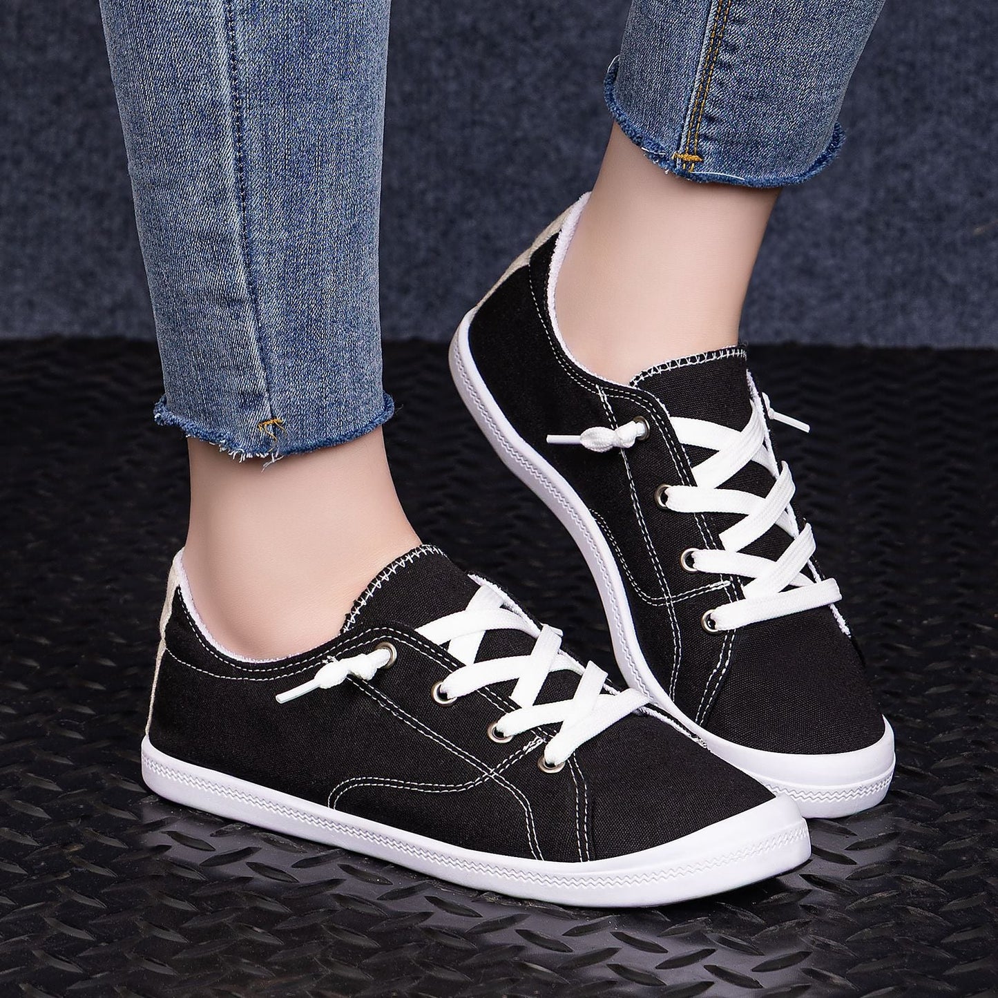 Segeltuchschuhe Damen Heidi Stil Bequem