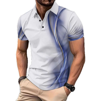 Herren Poloshirt Modern Grafik atmungsaktiv Berlin Style