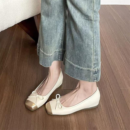 Damen Ballerinas Elegante Schnürballett mit Applikation