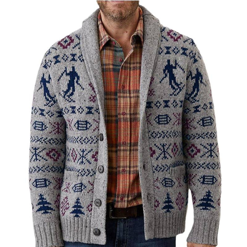 Herren Strickjacke mit exklusivem Norweger-Muster und praktischen Taschen BerlinGlamour, die für Ihre anspruchsvolle Erfahrung sorgen. Mit einer Kombination aus Norweger-M