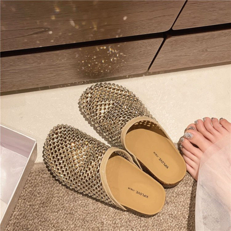 Damen Sandalen Glitzernd Sommer Schuhe Damen