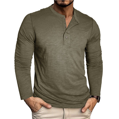 Herren Hemd Langarm Elegant mit Knöpfen Moderne Style