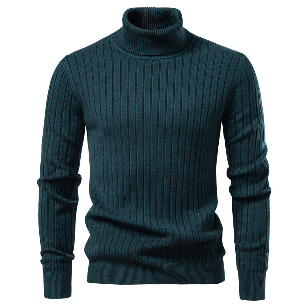 Herren Pullover Rollkragen Feinripp Modern - BerlinGlamour