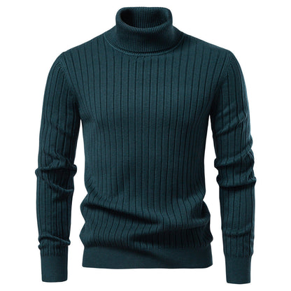 Herren Pullover Rollkragen Feinripp Modern - BerlinGlamour