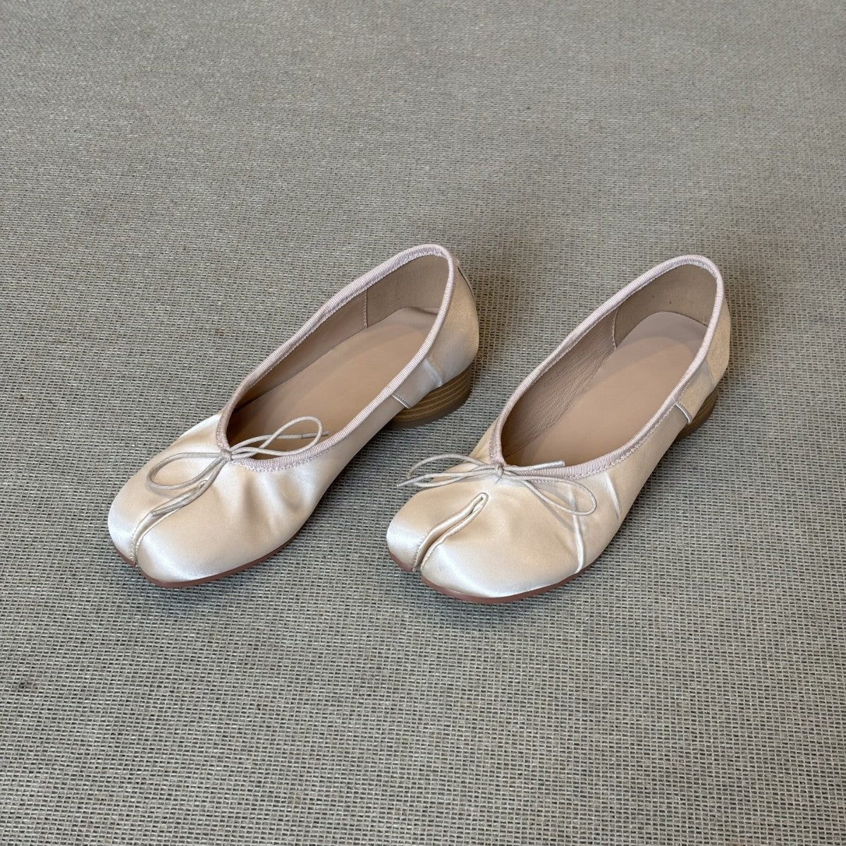 Damen Ballerinas Weich Satin Schuhe Modern