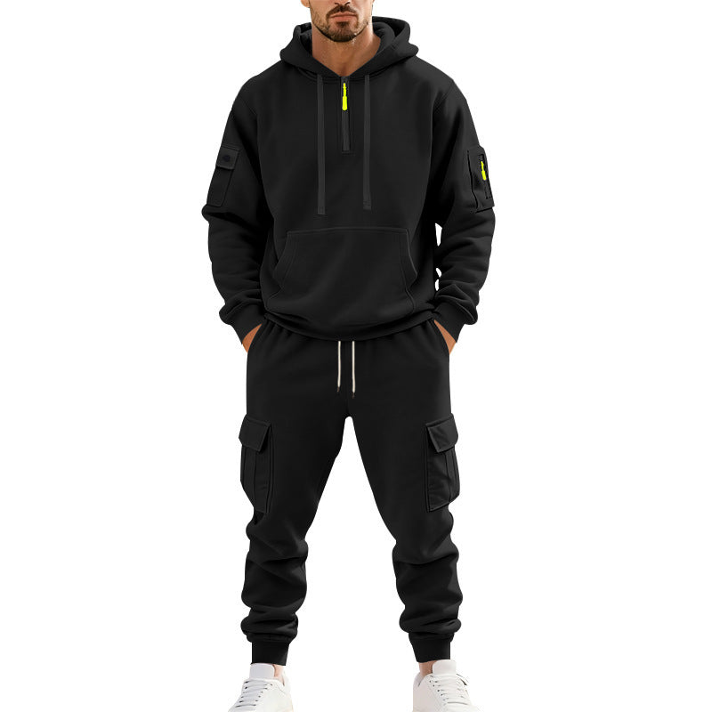 Herren Hoodie Set Komfortabel Cargo Jogger
