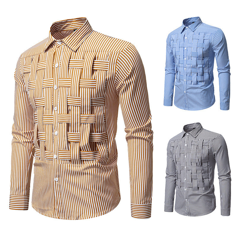 Herren Hemd Langarm Karomuster Modern