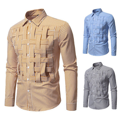 Herren Hemd Langarm Karomuster Modern