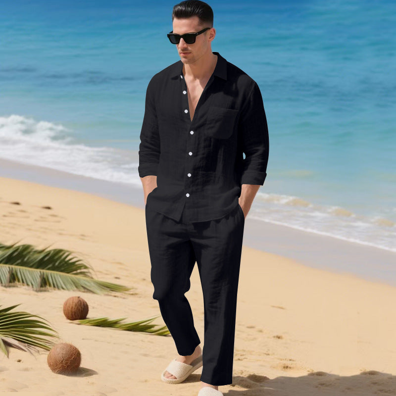 Herren Leinenanzug Leicht Modern Sommer
