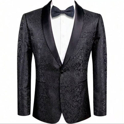 Herren Smoking Blazer Modern Festlich Schwarz - BerlinGlamour