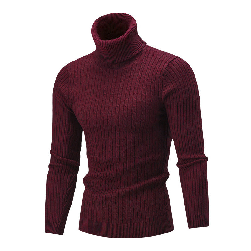 Herren Rollkragenpullover Weich Kuschelig Strick