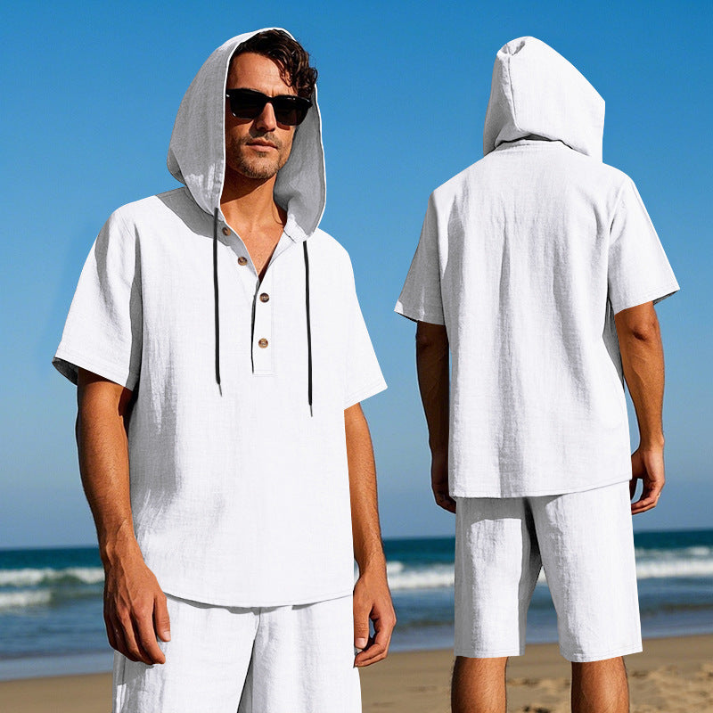 Herren Sportbekleidung Set Kapuze Bermuda Modern