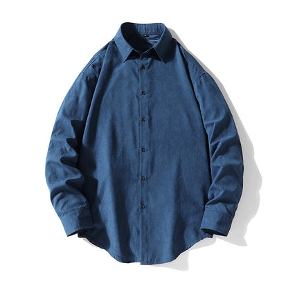 Herren Langarmhemd Weiches Baumwollhemd Berlin Stil