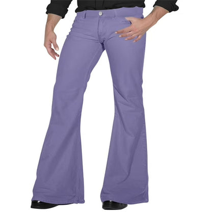 Herren Schlaghose Modern Slim Fit Schwarz