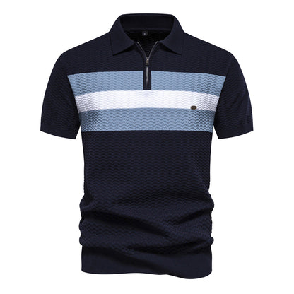 Herren Polo-Shirt Modern Strukturmuster Berlin Style