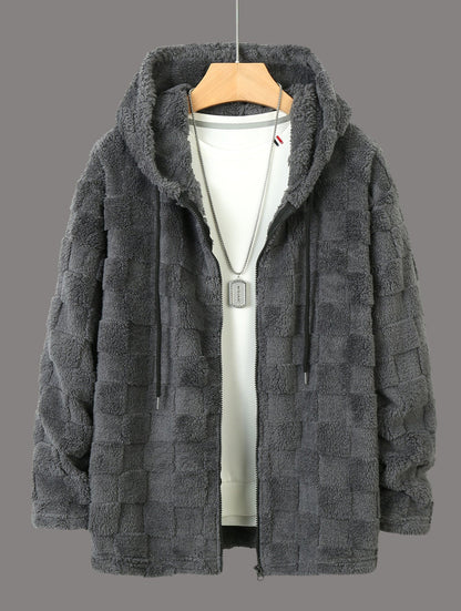 Herren Fleecejacke Warm Strukturiert Reißverschluss