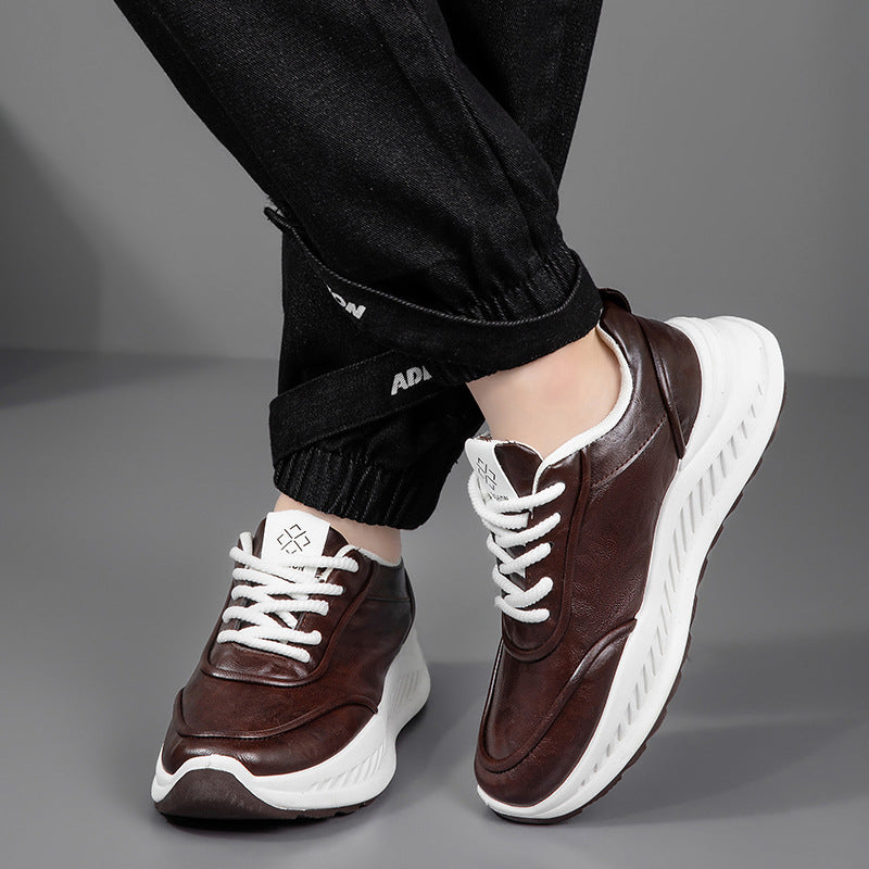Damen Sneaker Leder Weich mit Dämpfung bequem - BerlinGlamour