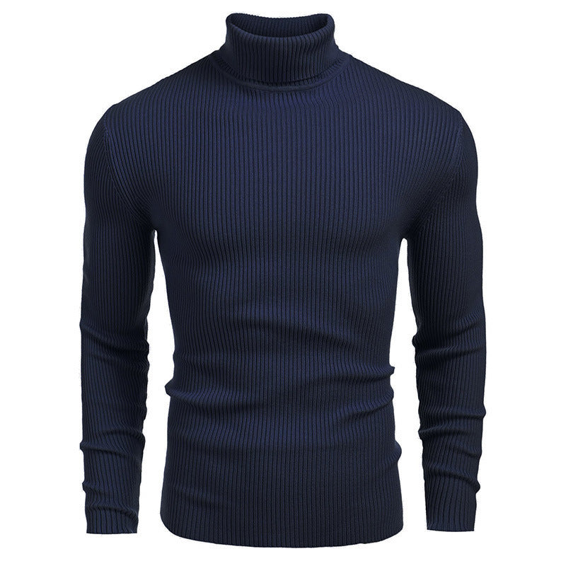 Herren Rollkragenpullover Fein Rippenstrick Hochwertig