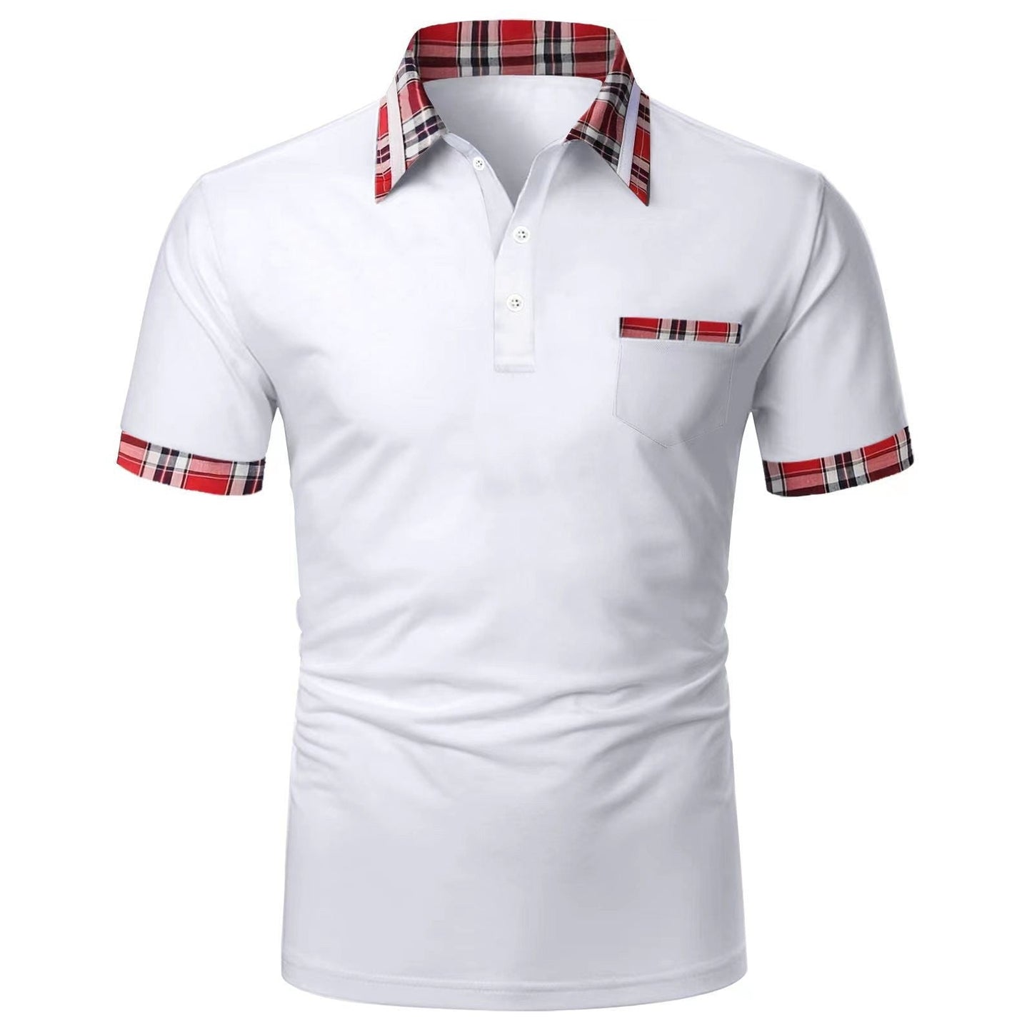 Herren Poloshirt Baumwoll Modern KontrastDetails