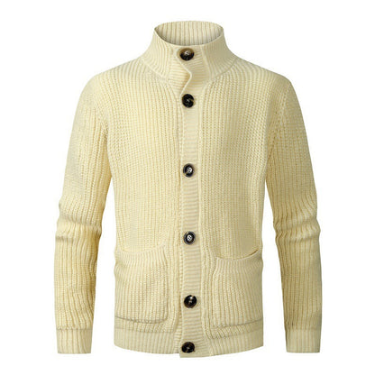Herren Strickcardigan Modern mit Kragen und Knöpfen - BerlinGlamour
