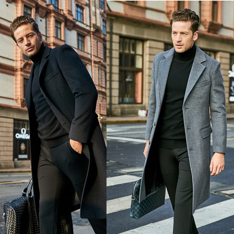Herren Übermantel Slim Fit Modern Elegant
