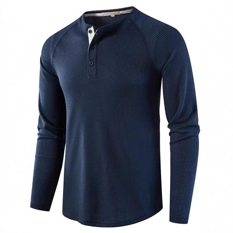 Herren Baumwollshirt Langarm Strukturiert Modern - BerlinGlamour
