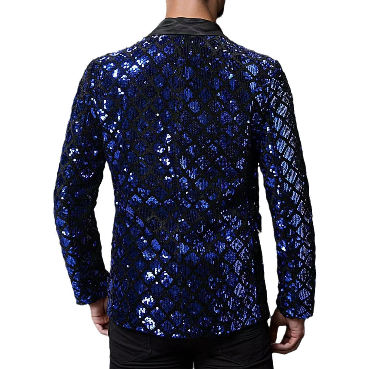 Herren Smoking Blazer Glitzernd Luxus Pailletten