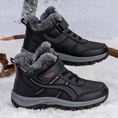 Damen Winterboots Warm Isoliert Klettverschluss