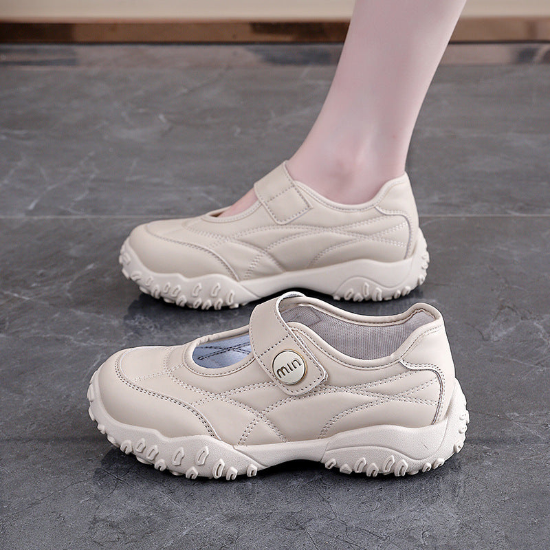 Damen Freizeitschuhe Klettverschluss Bequem Schwarz