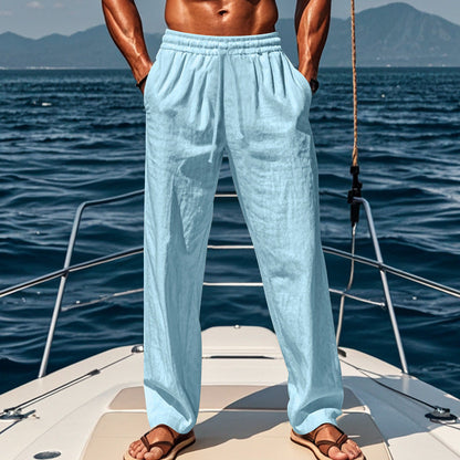 Herren Cargo-Hose Leicht Bequem Elastisch Breite Beine