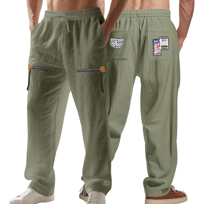 Herren Cargo-Hose Lässig Mit Reißverschlusstaschen Modern