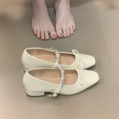 Damen Ballerinas Schimmernd Elegantes Design Spitze