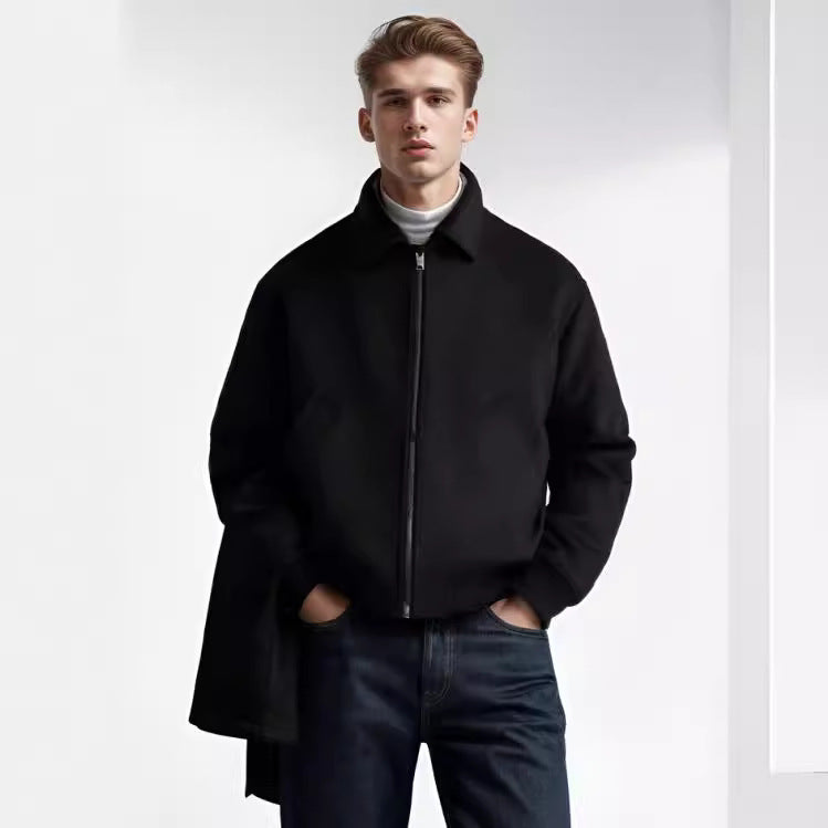 Herren Fleece-Bomberjacke Farbenfroh mit Seitentaschen