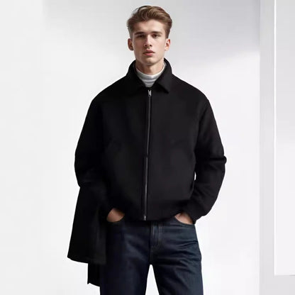 Herren Fleece-Bomberjacke Farbenfroh mit Seitentaschen