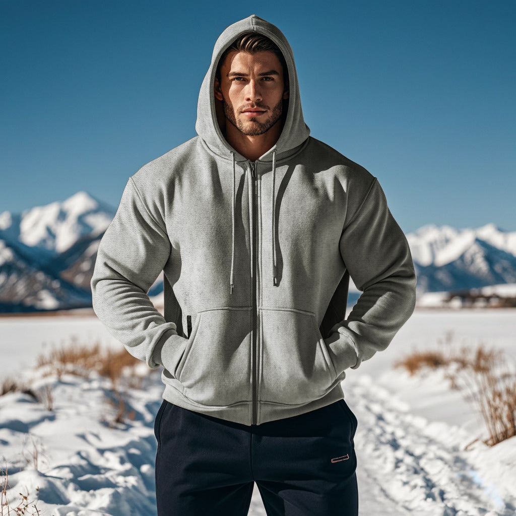 Herren Zip-Hoodie atmungsaktiv Sportlich Modern - BerlinGlamour