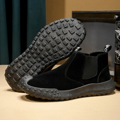 Damen Chelsea Boots rutschfest Flexibel Schwarze Stiefel