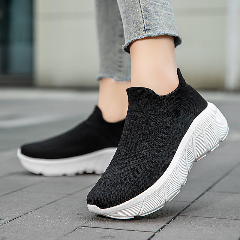 Damen Sneaker Bequem Elastisch Sportlich Schuhe