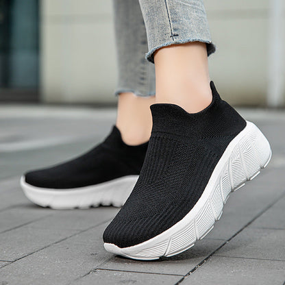 Damen Sneaker Bequem Elastisch Sportlich Schuhe