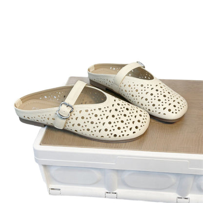 Damen Clogs Durchbruchdesign Verstellbarer Riemen Modern