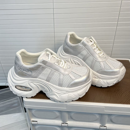 Damen Plateau Sneaker Trendy Höhe Schuhe