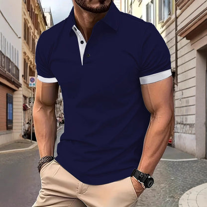 Herren Poloshirt Modern mit Kontraststreifen