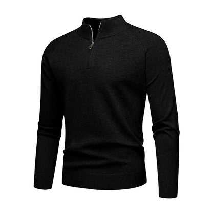 Herren Pullover Modern Kurz Reißverschluss Style