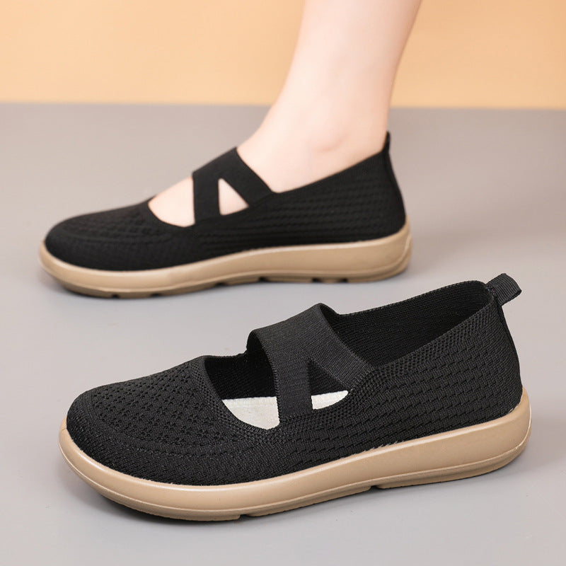 Damen Ballerinas Leicht Atmungsaktiv Flexibel