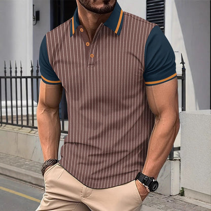 Herren Polohemd Streifen Modern Style Berlin - BerlinGlamour