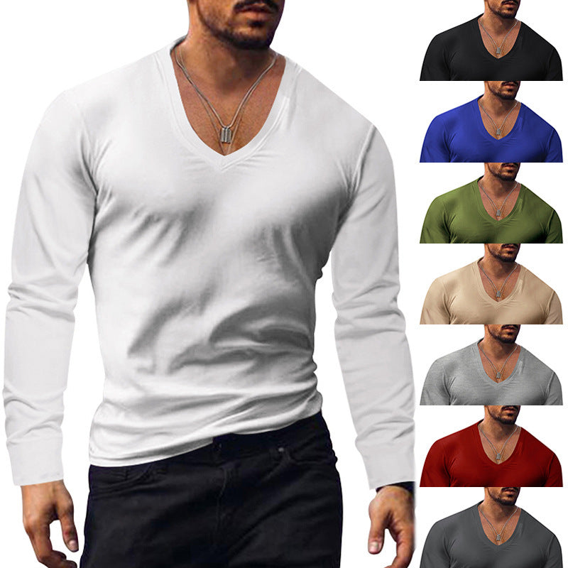 Herren V-Ausschnitt Langarmshirt aus weichem Baumwollmix mit figurbetonter Passform BerlinGlamour wird zu Herren Langarmshirt Weichem Baumwollmix Figurbetonter Passform Berlin - BerlinGlamour