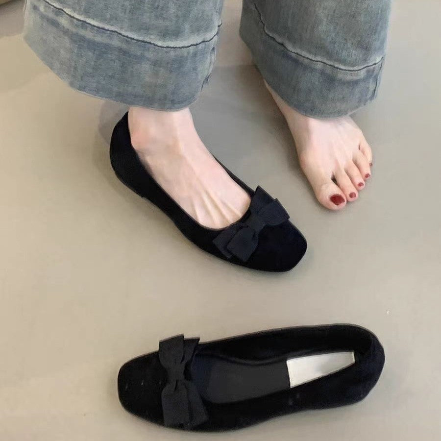 Damen Ballerinas Elegant Schleifen Design Komfort