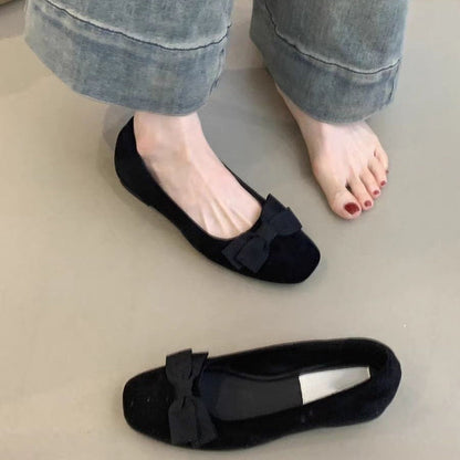 Damen Ballerinas Elegant Schleifen Design Komfort