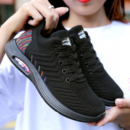 Damen Sneaker Luftgepolstert Sportlich Bequem