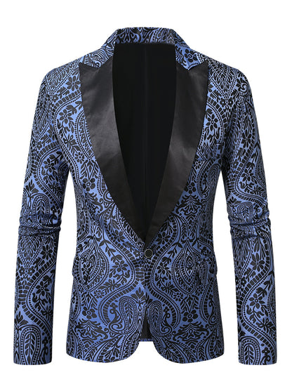 Herren Blazer Paisley Muster Elegant Modern