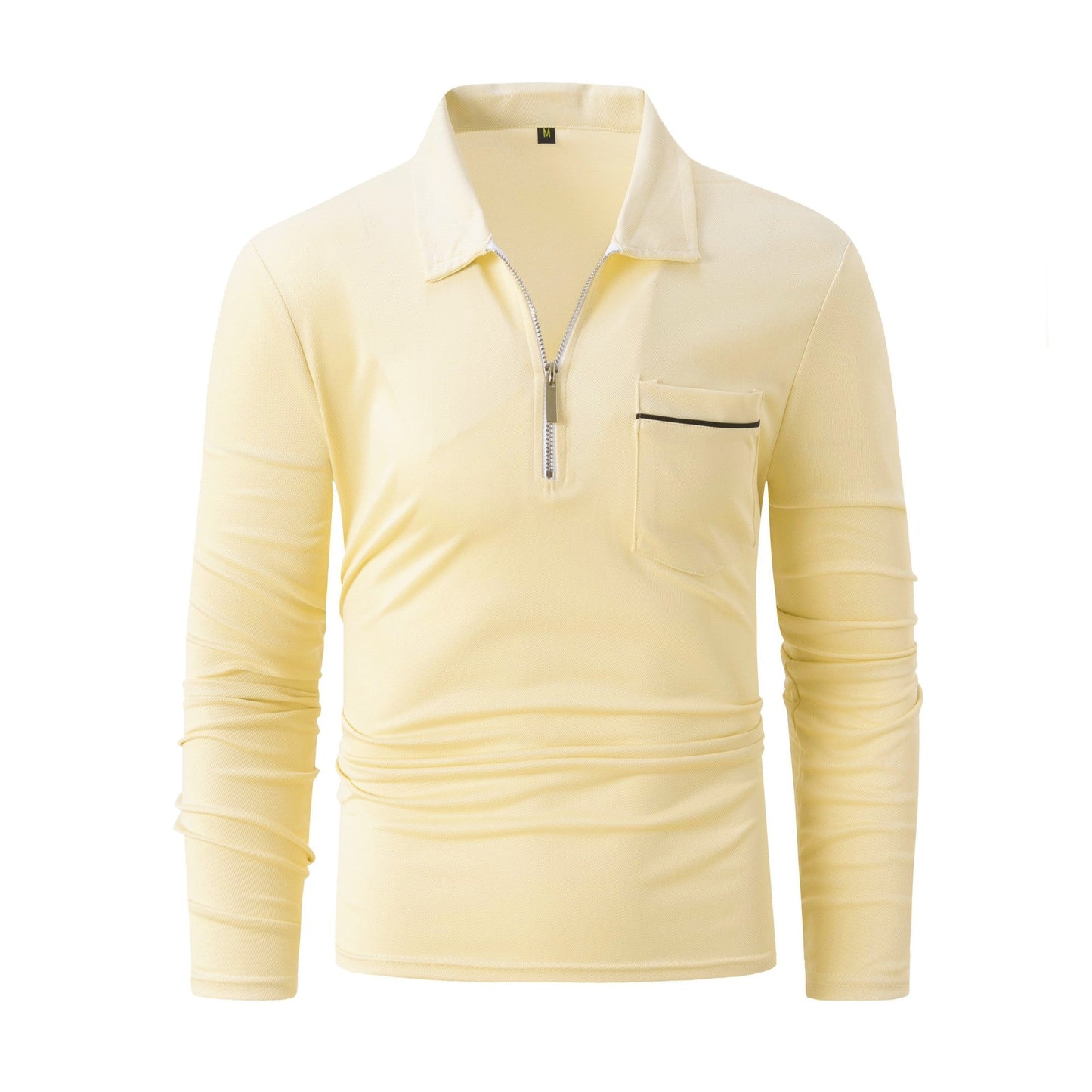 Herren Langarmshirt Modern mit Reißverschluss-details